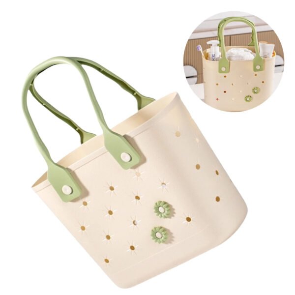 Sivana Portable Sturdy Rubber Beach Storage Bag for Travel and Pool Convenient for Shower Trip - Image 3