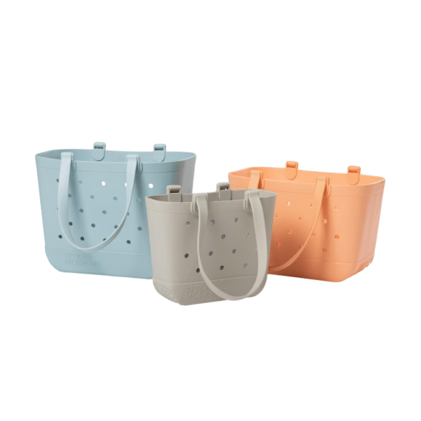 Sivana Simple Large Beach Bag | Waterproof Getaway Rubber Tote with Zipper Pocket - Image 4