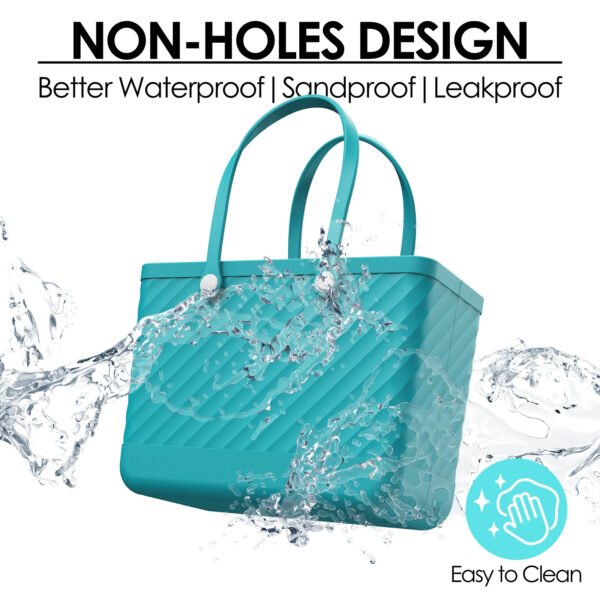 Sivana Beach Bag Rubber Tote for Women - Extra Large Waterproof Sandproof Tip proof Leakproof Durable & Washable - Image 2