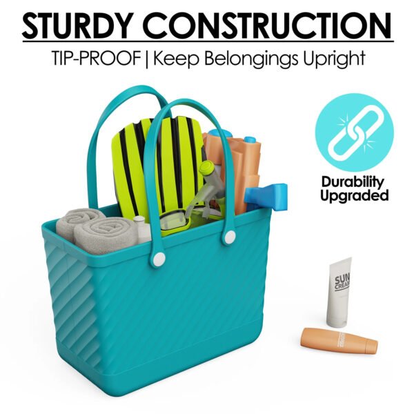 Sivana Beach Bag Rubber Tote for Women - Extra Large Waterproof Sandproof Tip proof Leakproof Durable & Washable - Image 4