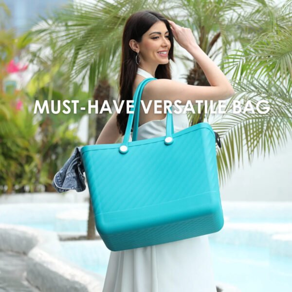 Sivana Beach Bag Rubber Tote for Women - Extra Large Waterproof Sandproof Tip proof Leakproof Durable & Washable - Image 5