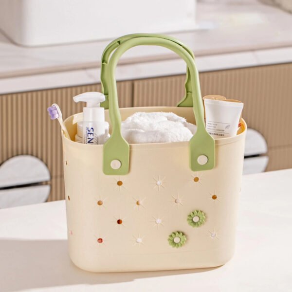Sivana Portable Sturdy Rubber Beach Storage Bag for Travel and Pool Convenient for Shower Trip - Image 2