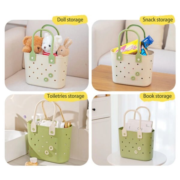 Sivana Portable Sturdy Rubber Beach Storage Bag for Travel and Pool Convenient for Shower Trip - Image 5