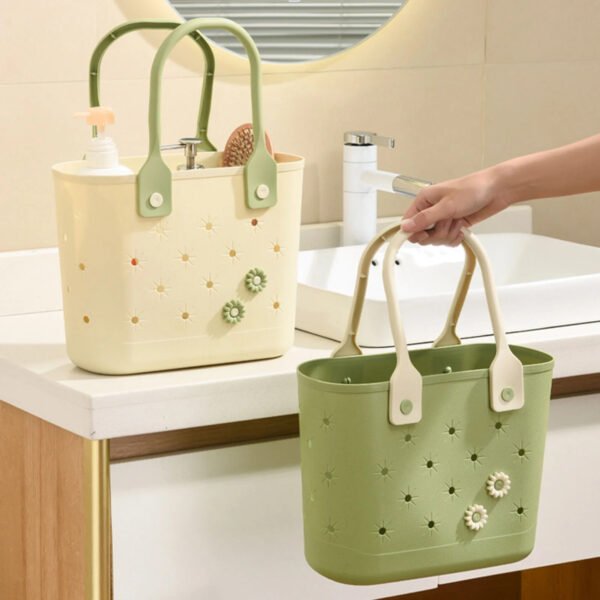 Sivana Portable Sturdy Rubber Beach Storage Bag for Travel and Pool Convenient for Shower Trip - Image 4