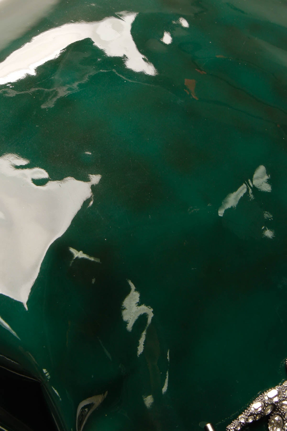 crystal panther tote bag green crystal panther tote bag green