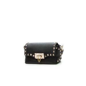 mini rockstud crossbody bag black