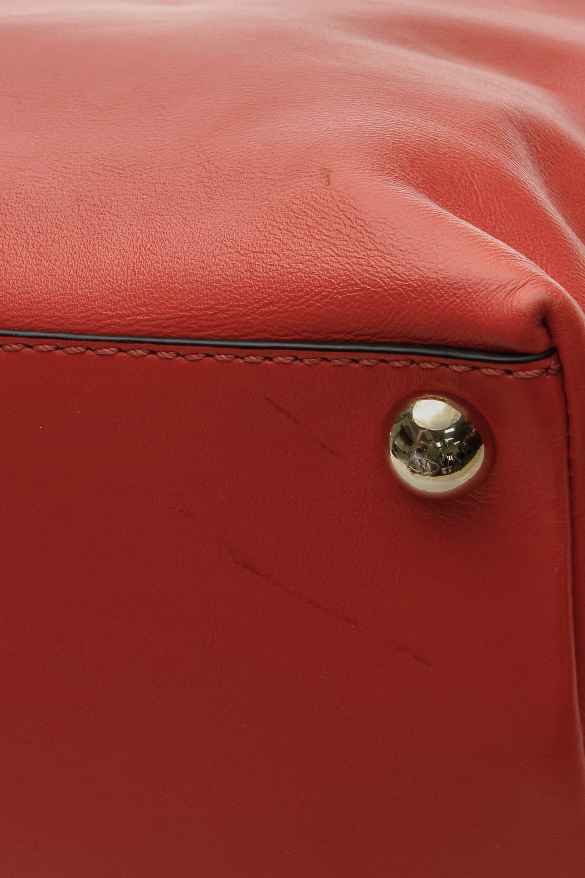 vitello rockstud dome satchel bag deep coral vitello rockstud dome satchel bag deep coral