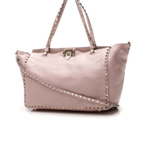 rockstud medium trapeze tote bag blush pink