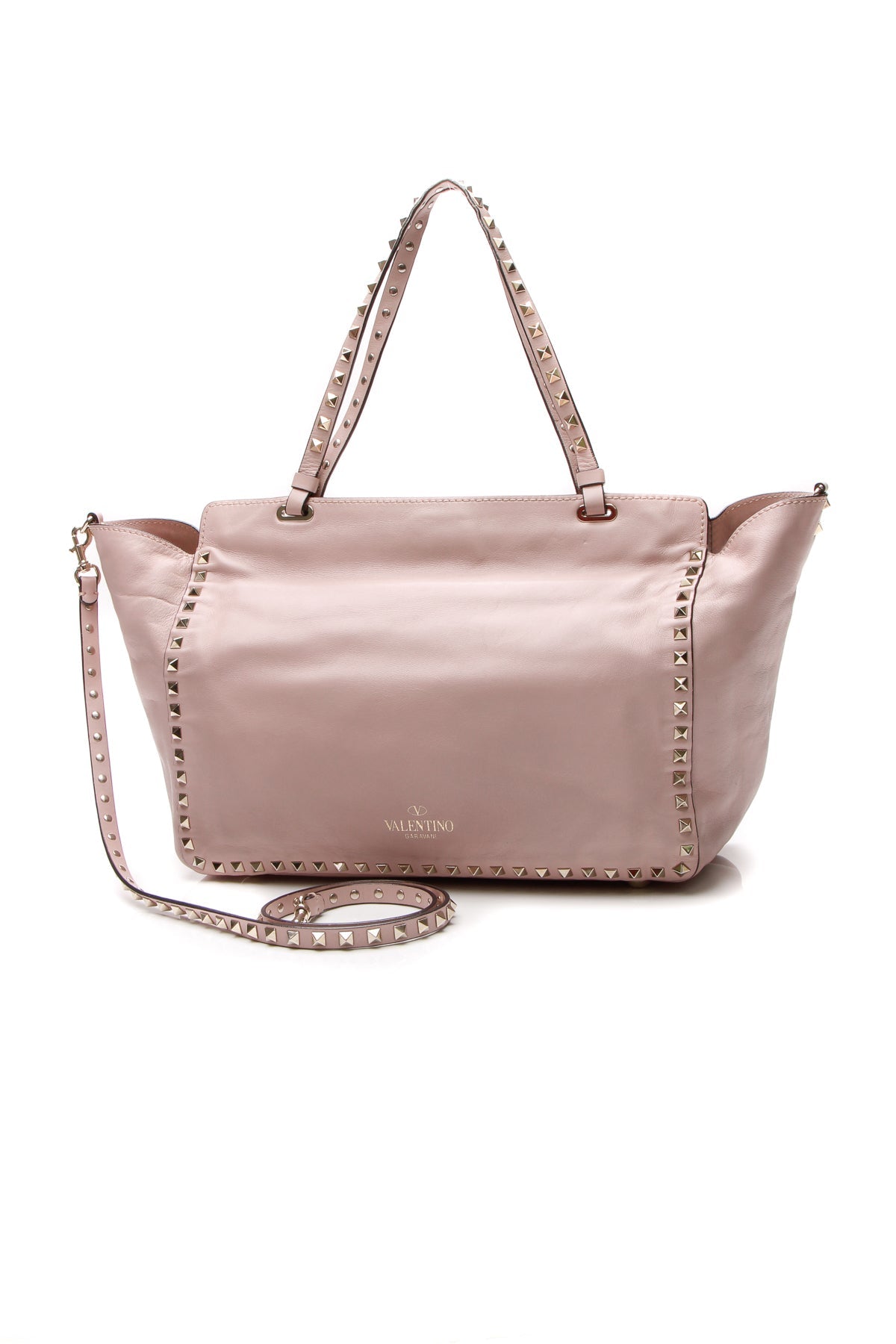 rockstud medium trapeze tote bag blush pink rockstud medium trapeze tote bag blush pink
