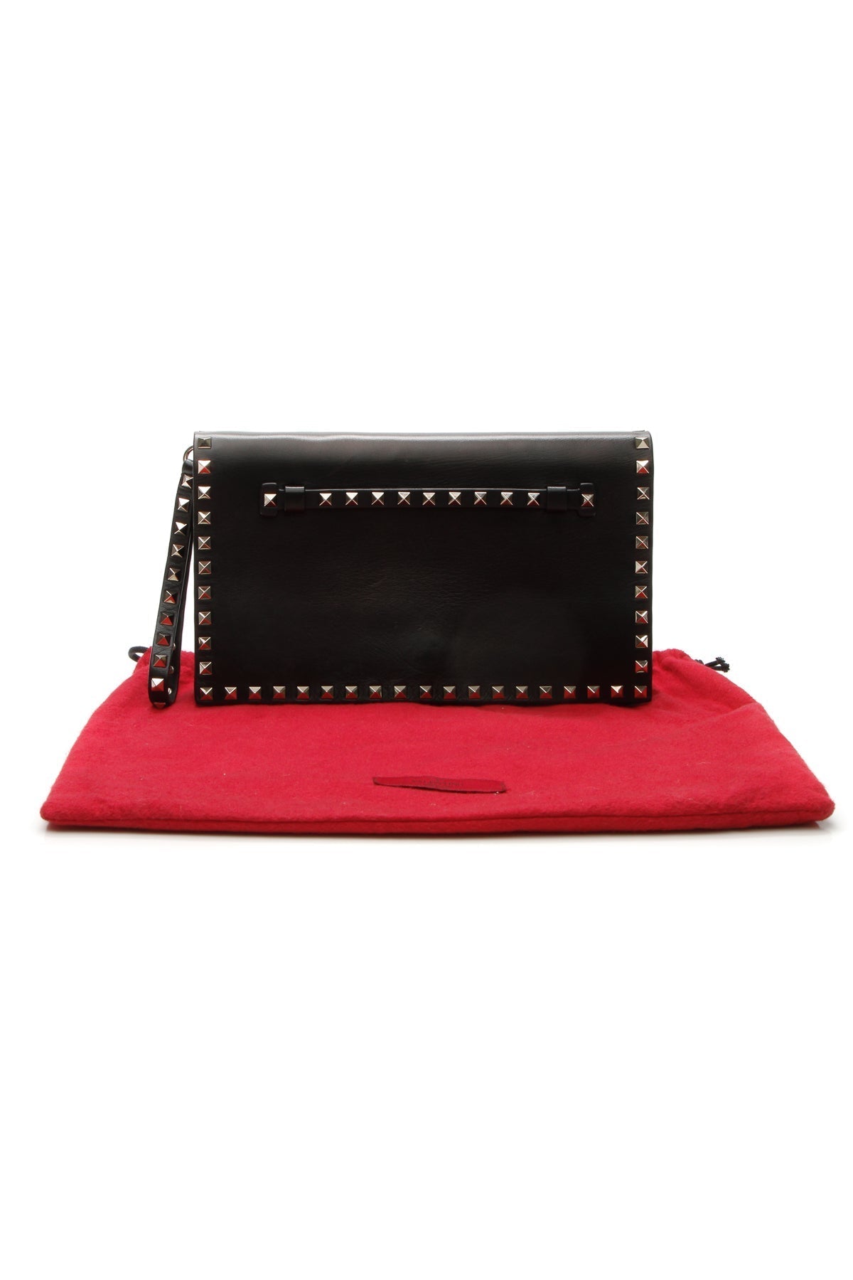 rockstud flap wristlet clutch bag black rockstud flap wristlet clutch bag black