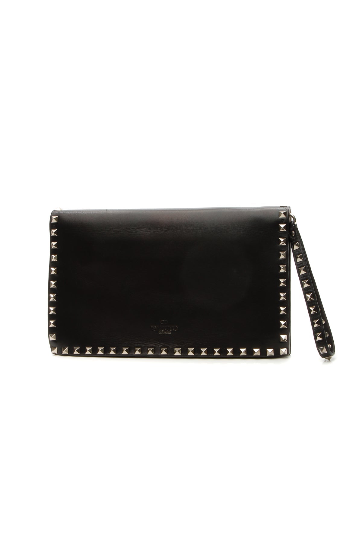 rockstud flap wristlet clutch bag black rockstud flap wristlet clutch bag black