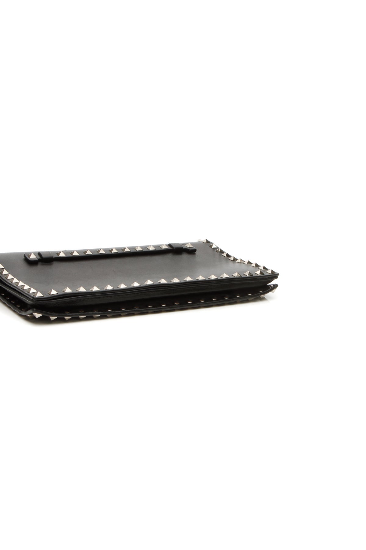 rockstud flap wristlet clutch bag black rockstud flap wristlet clutch bag black