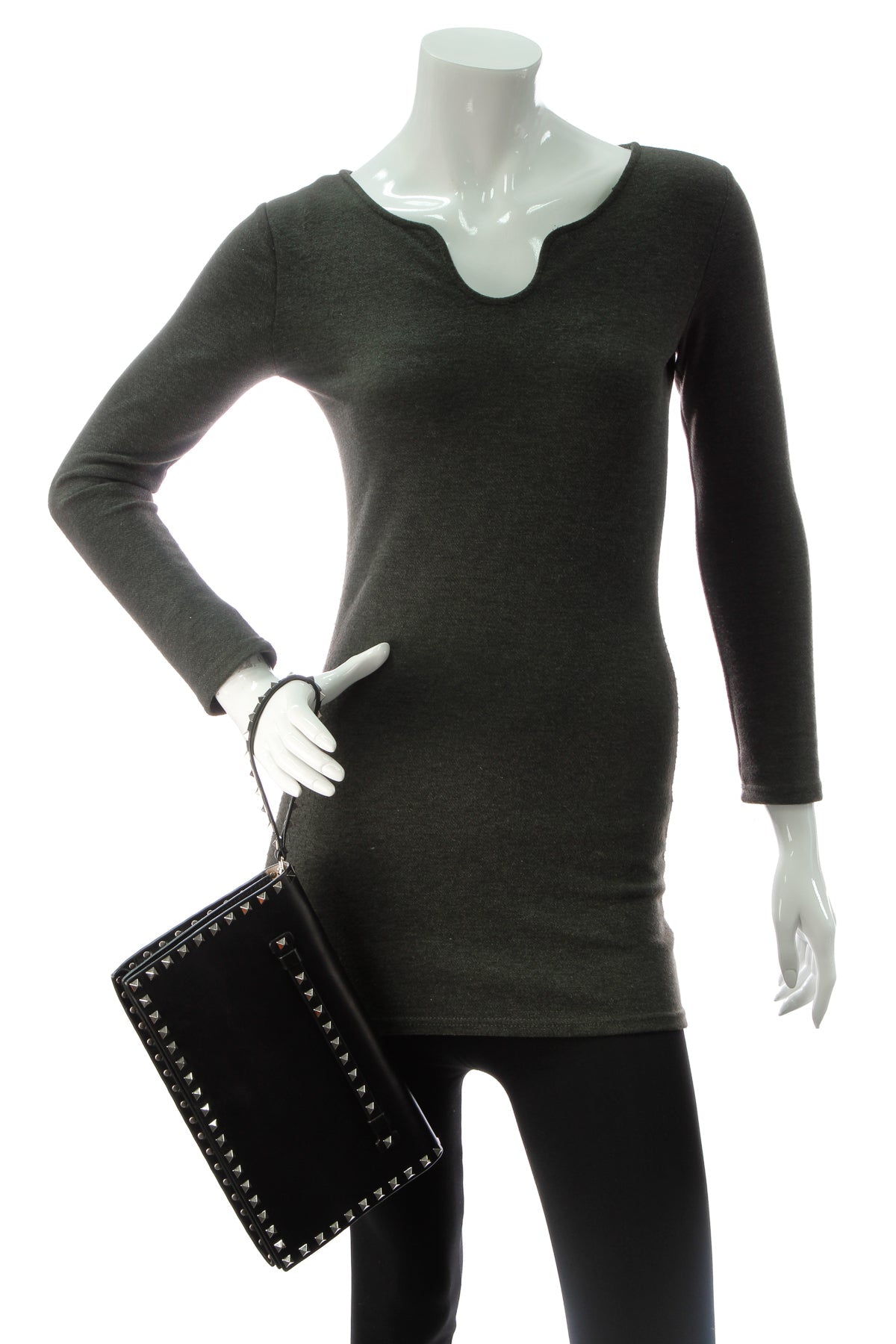 rockstud flap wristlet clutch bag black rockstud flap wristlet clutch bag black