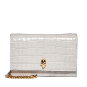 alexander mcqueen small skull embossed shoulder bag