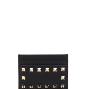 valentino garavani rockstud logo detailed cardholder