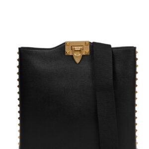 valentino garavani rockstud logo print messenger bag