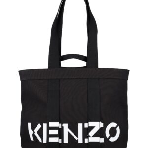 kenzo logo printed tote bag