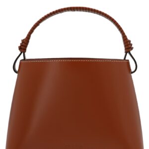 staud tellie logo debossed tote bag