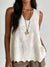 Embroidered Sleeveless Top