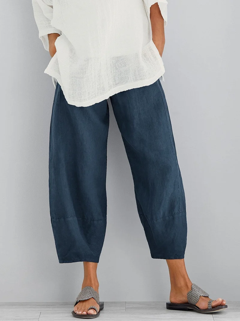 Cropped Relaxed Trousers